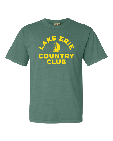 Lake Erie Country Club Adult Garment-Dyed Heavyweight T-Shirt with Printed logo