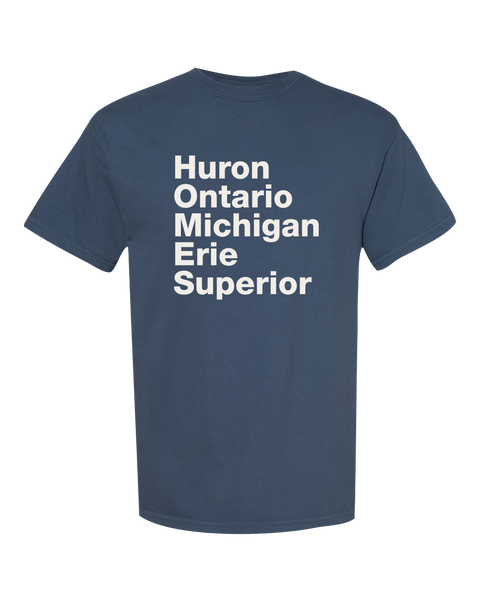 Great Lakes Names Adult Cotton T-Shirt with Printed Logo