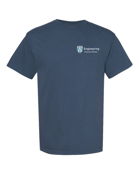 U of W Engineering Alumni Adult Garment-Dyed Heavyweight T-Shirt with Embroidered Logo