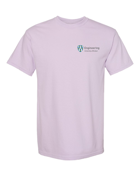 U of W Engineering Alumni Adult Garment-Dyed Heavyweight T-Shirt with Embroidered Logo