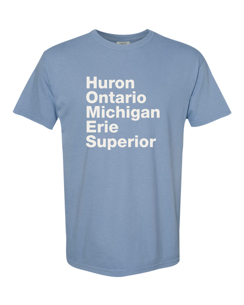 Great Lakes Names Adult Cotton T-Shirt with Printed Logo