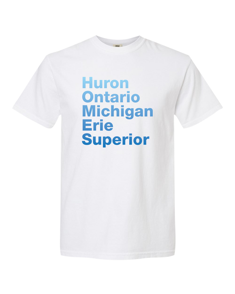 Great Lakes Names Adult Cotton T-Shirt with Printed Logo