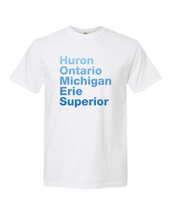 Great Lakes Names Adult Cotton T-Shirt with Printed Logo