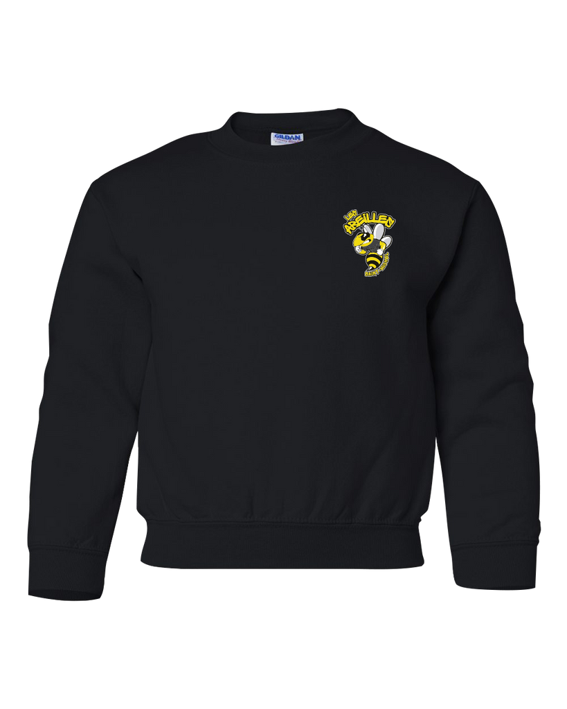 Les Abeilles Saint-Michel Youth Fleece Crewneck with Printed Left Chest Logo