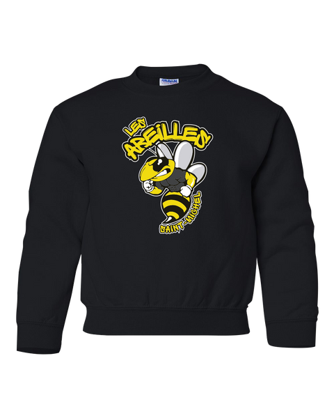 Les Abeilles Saint-Michel Youth Fleece Crewneck with Printed Logo