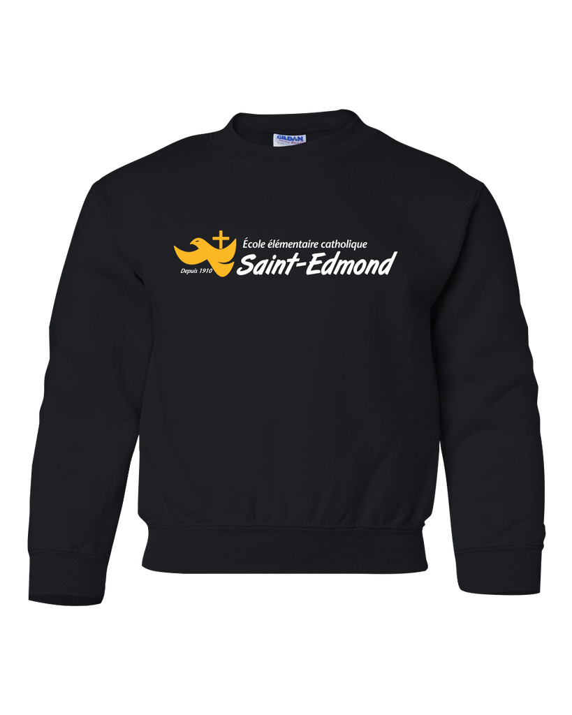 Saint-Edmond Youth Fleece Crewneck with Printed Logo