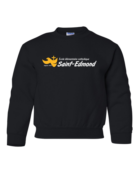 Saint-Edmond Youth Fleece Crewneck with Printed Logo