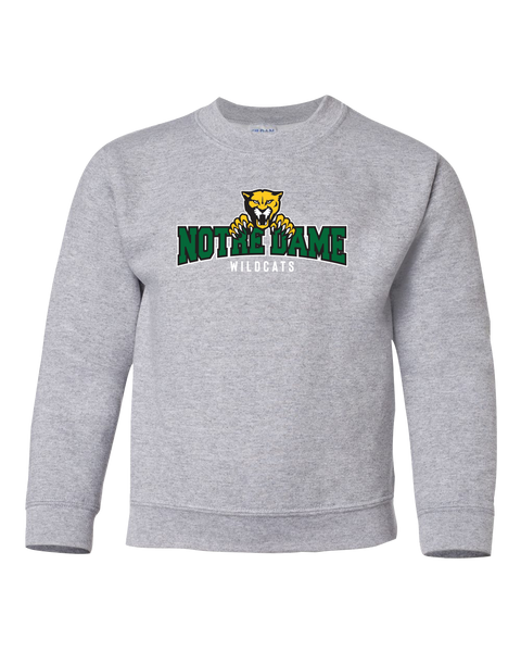 Wildcats Cotton Crewneck Sweatshirt with Printed Logo YOUTH