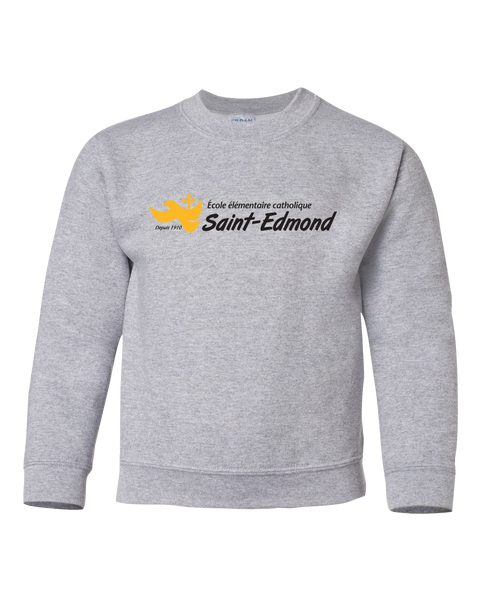 Saint-Edmond Youth Fleece Crewneck with Printed Logo