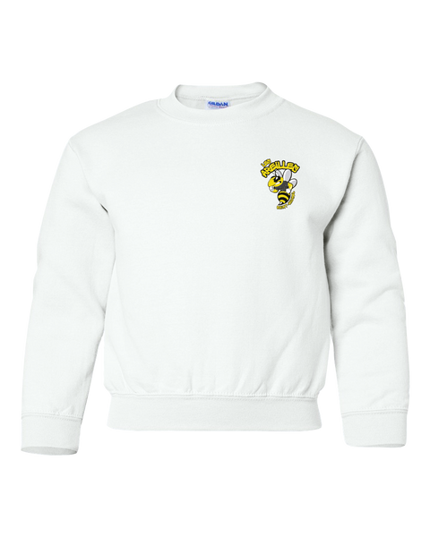 Les Abeilles Saint-Michel Youth Fleece Crewneck with Printed Left Chest Logo