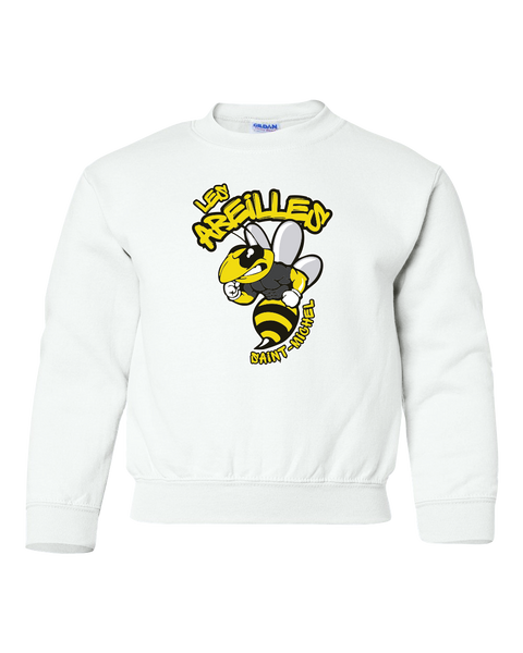 Les Abeilles Saint-Michel Youth Fleece Crewneck with Printed Logo