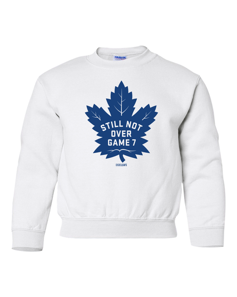 "Still Not Over Game 7" Disbeleafs Youth Fleece Crewneck with Printed Logo