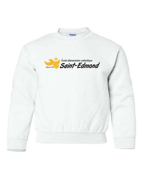 Saint-Edmond Youth Fleece Crewneck with Printed Logo