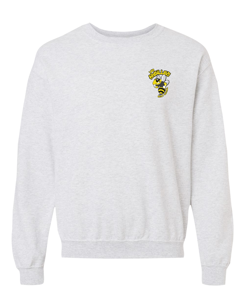 Les Abeilles Saint-Michel Adult Fleece Crewneck with Printed Left Chest Logo