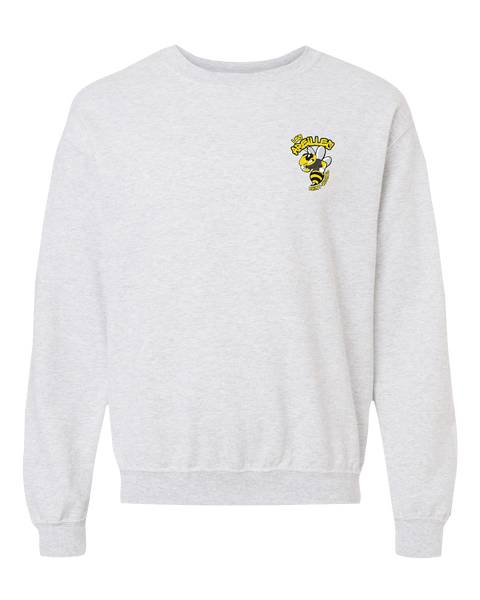 Les Abeilles Saint-Michel Adult Fleece Crewneck with Printed Left Chest Logo