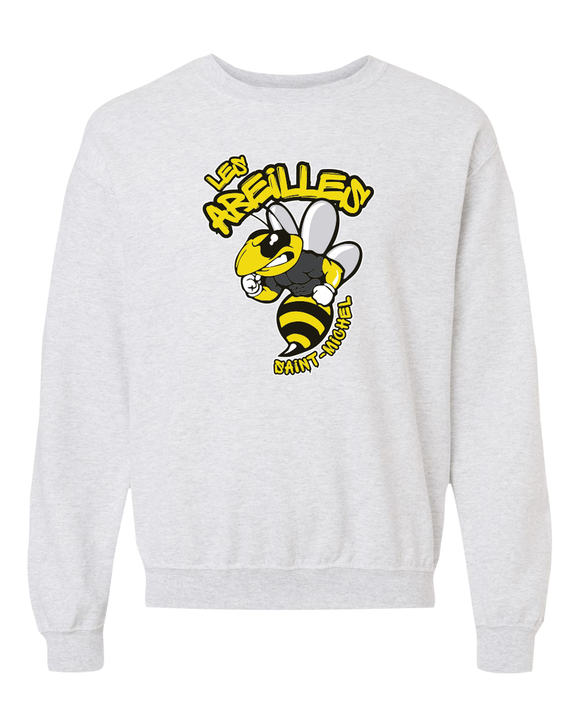 Les Abeilles Saint-Michel Adult Fleece Crewneck with Printed Left Chest Logo