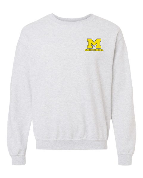 Saint-Michel Adult Fleece Crewneck with Printed Left Chest Logo