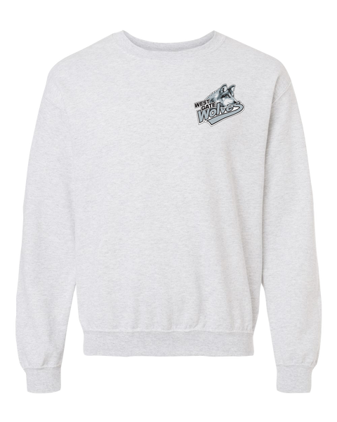 Wolves Heavy Blend Crewneck Sweatshirt with Printed Left Chest Logo ADULT