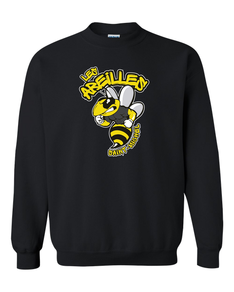 Les Abeilles Saint-Michel Adult Fleece Crewneck with Printed Left Chest Logo