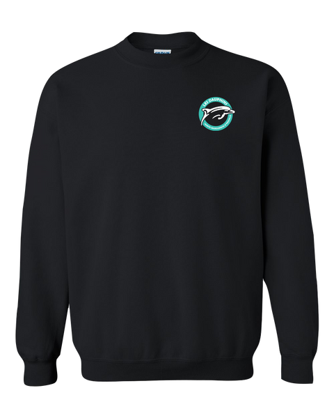 Dauphins Adult Fleece Crewneck with Printed Left Chest Logo
