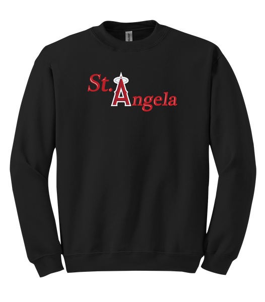 St. Angela Youth Fleece Crewneck with Printed Logo