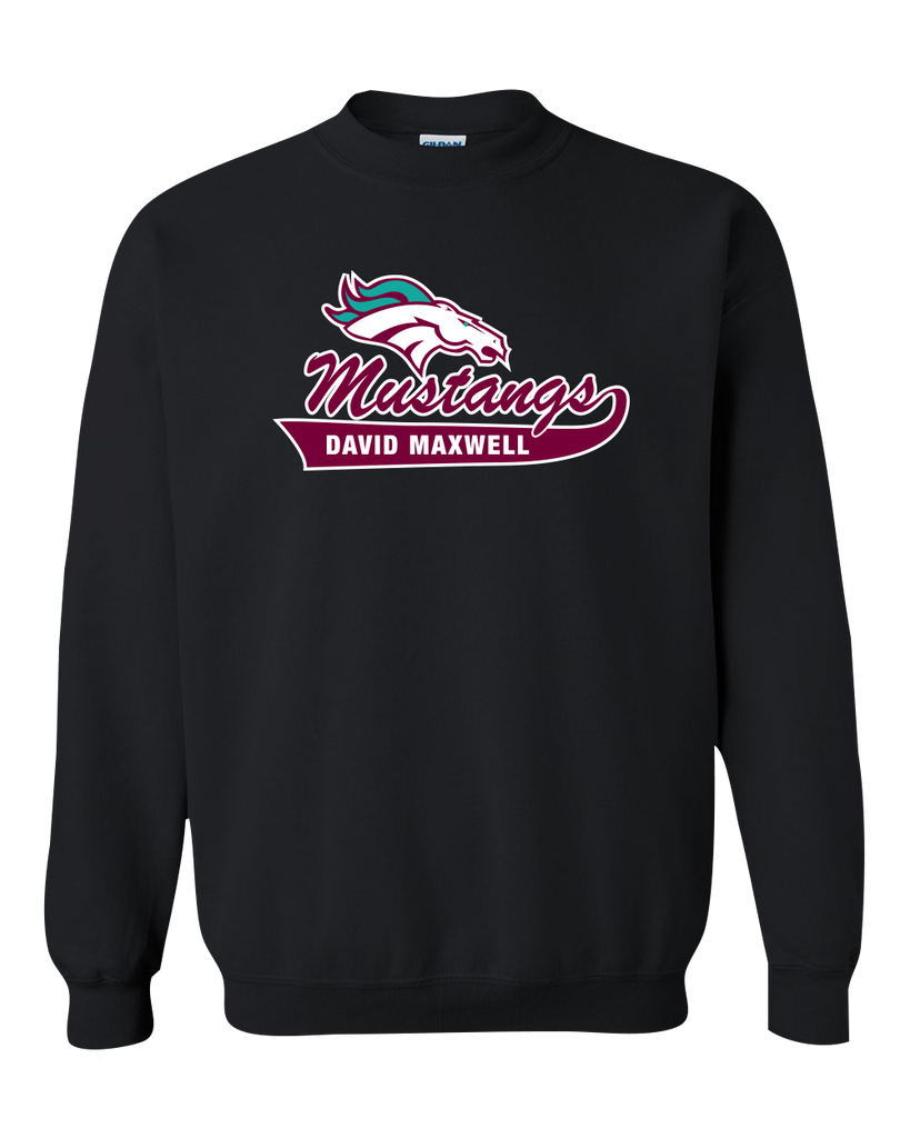 Mustangs Youth Fleece Crewneck with Printed Logo