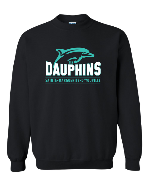 Dauphins Adult Fleece Crewneck with Printed Logo