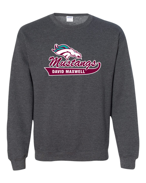 Mustangs Youth Fleece Crewneck with Printed Logo