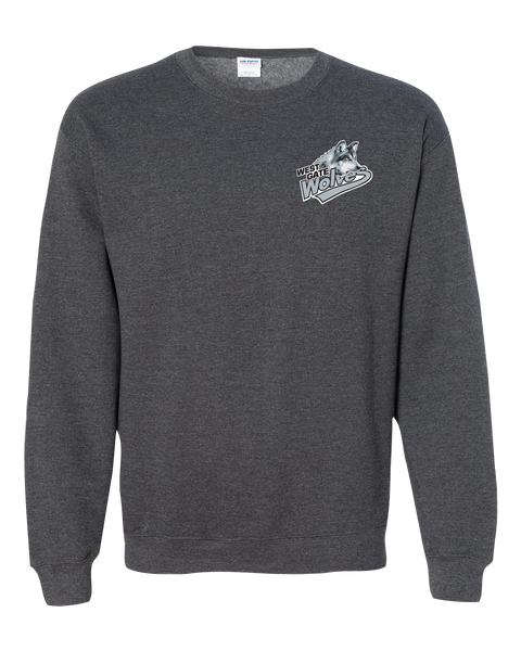 Wolves Heavy Blend Crewneck Sweatshirt with Printed Left Chest Logo YOUTH