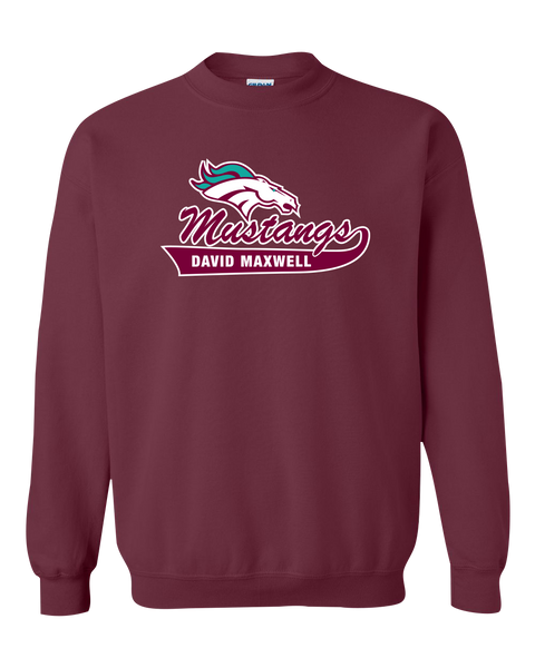 Mustangs Youth Fleece Crewneck with Printed Logo