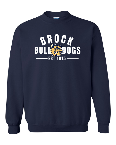 General Brock EST 1915 Adult Fleece Crewneck with Printed Logo
