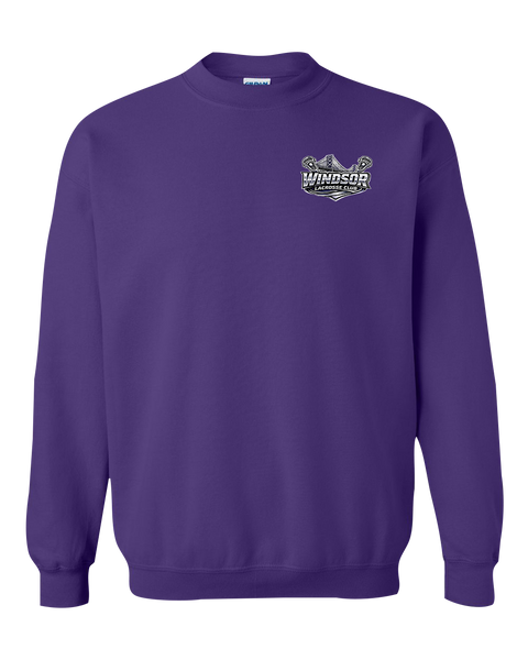 Windsor Lacrosse Club Adult Fleece Crewneck with Printed Left Chest Logo