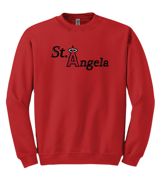 St. Angela Youth Fleece Crewneck with Printed Logo