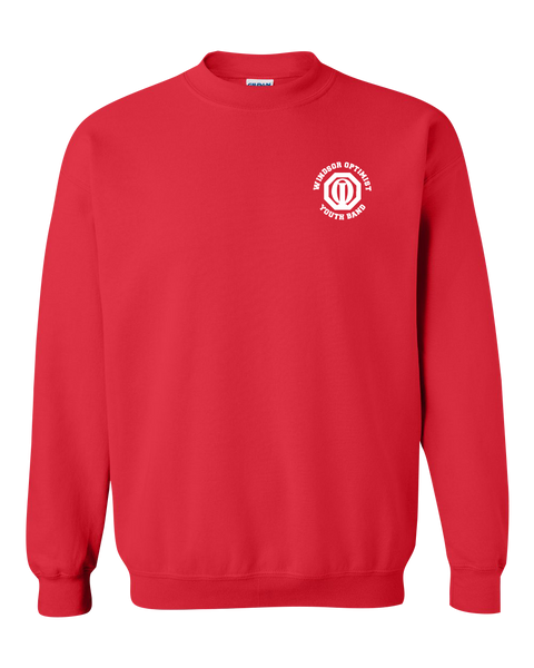 Windsor Optimist Band Adult Unisex Heavy Blend Crewneck Sweatshirt with Embroidered Logo