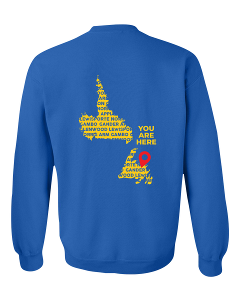 'Come From Away' Adult Crewneck Sweatshirt with Printed Logo