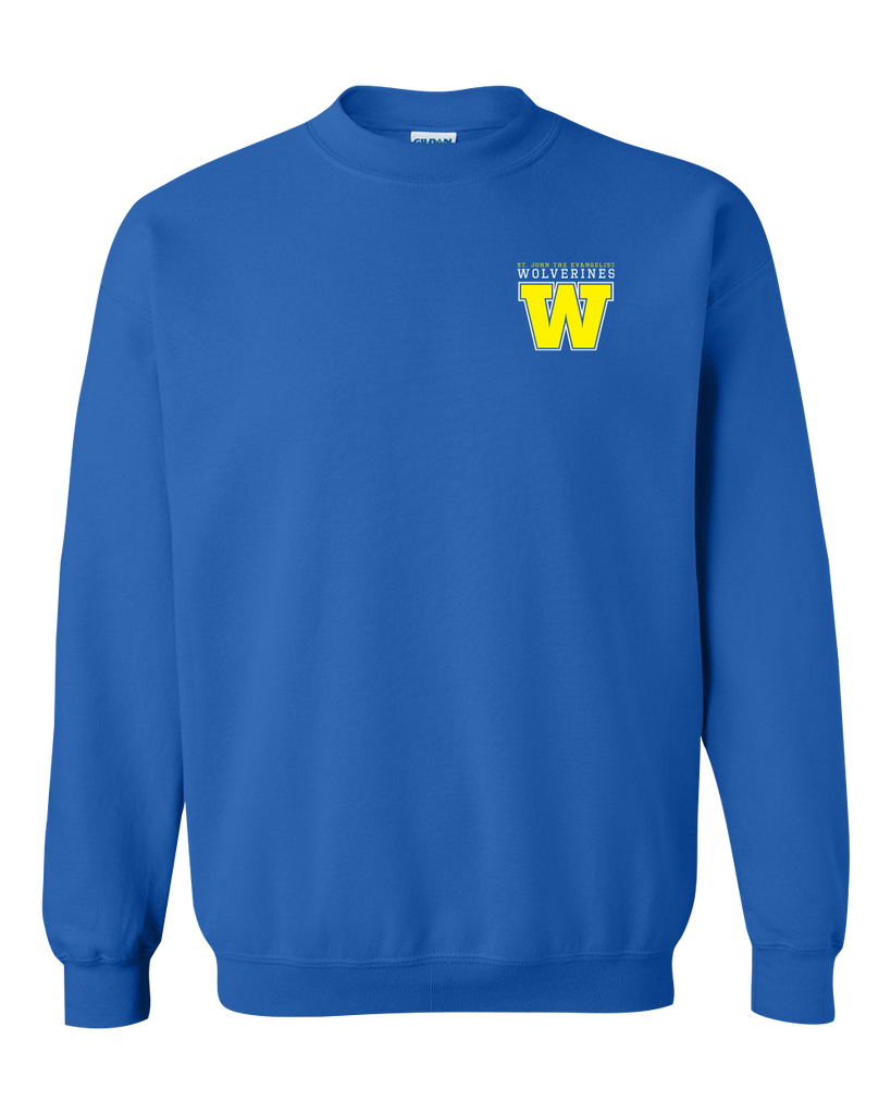 Wolverines Youth Crewneck Sweatshirt with Embroidered Logo