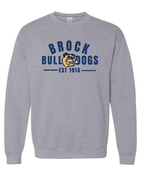 General Brock EST 1915 Adult Fleece Crewneck with Printed Logo