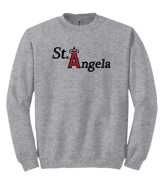 St. Angela Youth Fleece Crewneck with Printed Logo