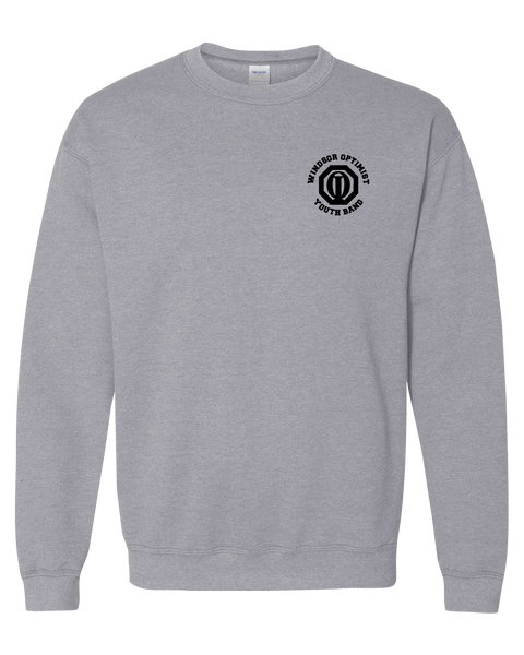 Windsor Optimist Band Adult Unisex Heavy Blend Crewneck Sweatshirt with Embroidered Logo