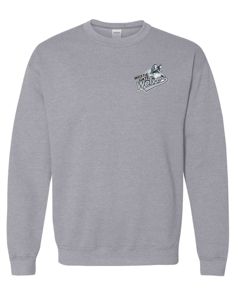 Wolves Heavy Blend Crewneck Sweatshirt with Printed Left Chest Logo YOUTH