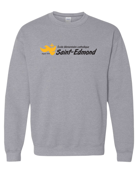 Saint-Edmond Adult Fleece Crewneck with Printed Logo
