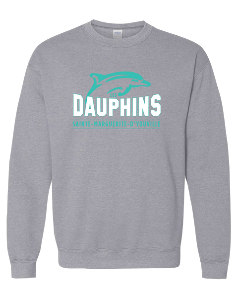 Dauphins Adult Fleece Crewneck with Printed Logo