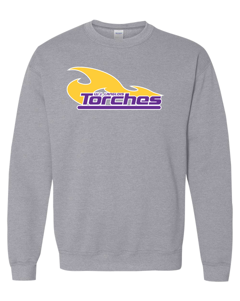 Torches Youth Fleece Crewneck with Printed Logo
