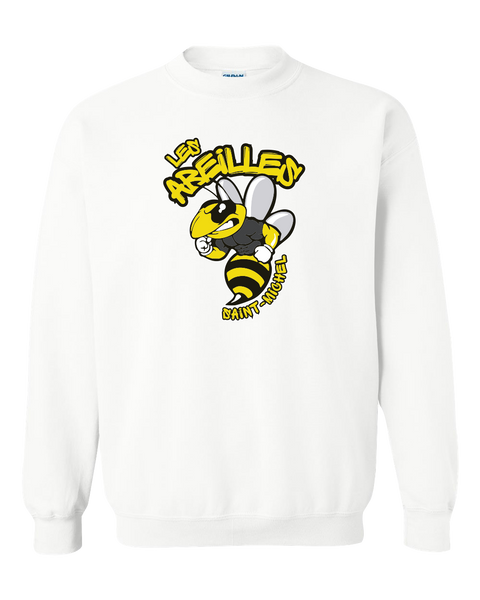 Les Abeilles Saint-Michel Adult Fleece Crewneck with Printed Left Chest Logo