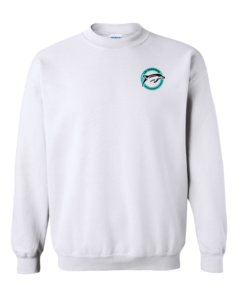 Dauphins Youth Fleece Crewneck with Printed Left Chest Logo