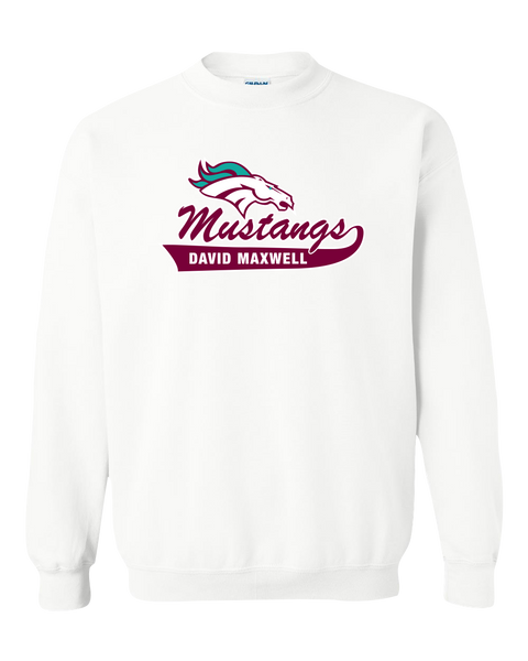 Mustangs Youth Fleece Crewneck with Printed Logo