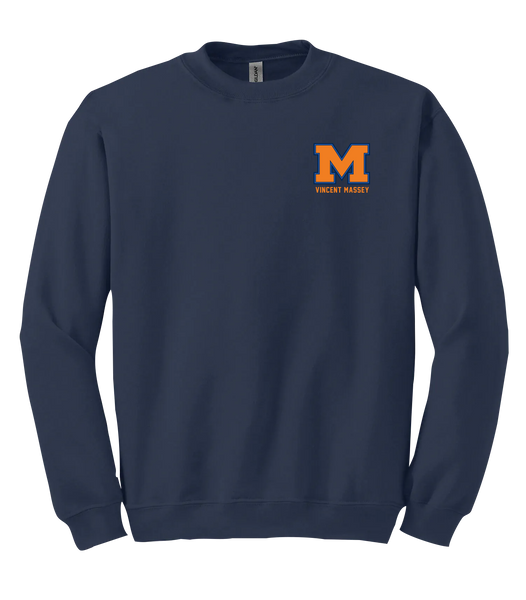 Vincent Massey Adult Fleece Crewneck with Embroidered Logo