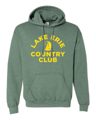 Lake Erie Country Club Adult Cotton Pull Over Hooded Sweatshirt