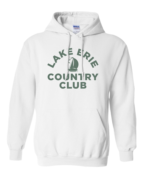 Lake Erie Country Club Adult Cotton Pull Over Hooded Sweatshirt