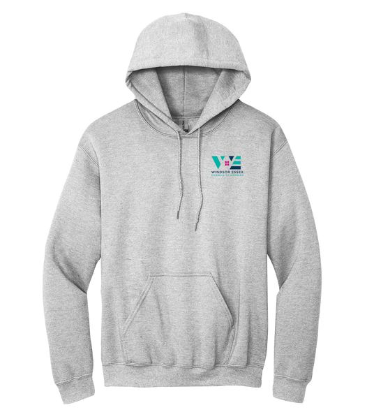Windsor Essex Community Housing Adult Cotton Pull Over Hooded Sweatshirt with Printed Colour Logo
